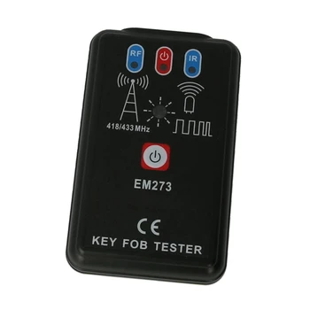 1 штука EM273 Черный автомобильный ИК-инфракрасный пульт дистанционного управления, высокочастотный брелок 418/433 МГц, Цифровой частотомер
