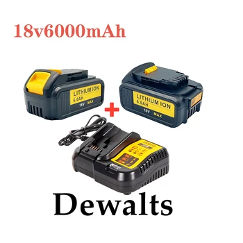 18V 6000mAh Литий-ионный Аккумулятор DCB180 Аккумуляторная Батарея Для DEWALT DCB180, DCB181 XJ DCB200, DCB201, DCB201-2, DCB204, DCB20 DCB182