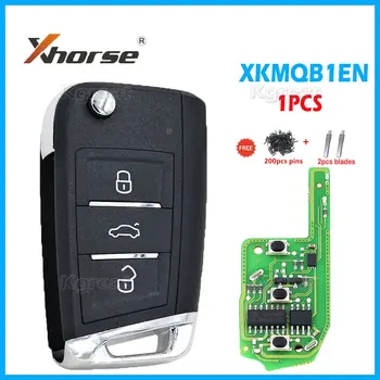 1шт Xhorse XKMQB1EN VVDI Провод Универсальный Дистанционный Ключ 3 Кнопки Автомобильный Ключ для VVDI Mini Key Tool VVDI2 с Лезвием Английская Версия