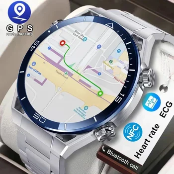 2023 Новый NFC ЭКГ PPG Bluetooth Вызов Смарт-часы GPS Трекер Браслет движения Фитнес для Huawei Watches Ultimate Smart Watch Men