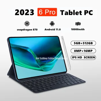2023 Новый Глобальный Планшет с экраном 4K HD Android 12.0 Tablet 12GB RAM 512GB ROM Tablette PC 5G С Двумя SIM-картами или WIFI ПЛАНШЕТОМ