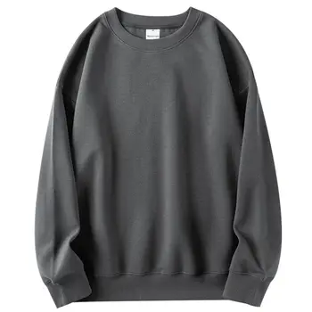 2023 Хань Чуньцю, Однотонный пуловер, свитер с круглым вырезом, универсальный повседневный топ для мужчин и женщин, эстетичная футболка