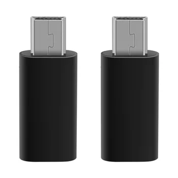 2шт Адаптер USB C к Mini USB 2.0 Type C Женский к Mini USB мужской Адаптер для преобразования MP3-плееров GoPro в видеорегистраторы, черный