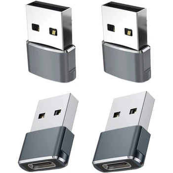 4 комплекта адаптера USB C для подключения к USB-разъему, кабель зарядного устройства Type C, преобразователь мощности для Iphone 12 13 Pro Max для Samsung