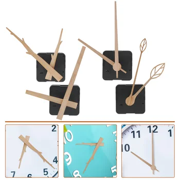 4 Комплекта Деталей для набора стрелок часов Бесшумные Настенные Механизмы Деревянные Сменные Аксессуары DIY