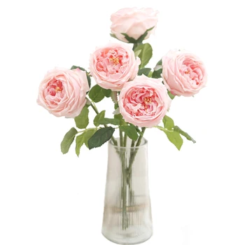 45 см Пион с настоящим прикосновением, искусственные цветы, Ветви, Украшение из Роз для свадьбы, Домашняя Ваза, Рождественский подарок на День Святого Валентина, искусственный цветок