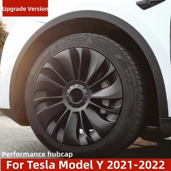 4ШТ Колпачок ступицы для Tesla Модель Y 2021 2022 Сменный Колпачок колеса автомобиля 19-дюймовый автомобильный Колпачок ступицы с полным покрытием Аксессуары