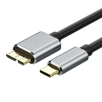 5 Гбит/с Кабель USB Type C-Micro-B 3.0 3A Быстрая Зарядка для Ноутбука, Жесткого диска, Смартфона, Кабель Micro-B, 1 м