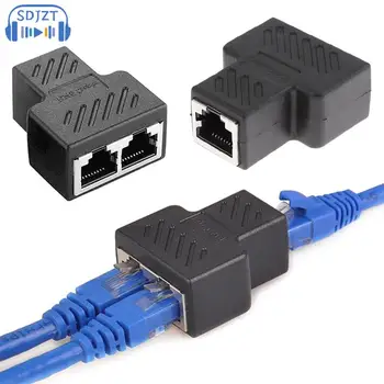 8-контактный разъем RJ45 от 1 до 2-полосного кабеля LAN Ethernet Сетевой Разветвитель RJ45 Удлинитель интерфейса Cat5/Cate6 Разъем адаптера