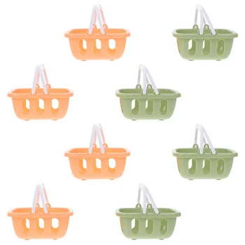 8 шт. Детские игрушки, мини-корзина для покупок для девочек, пластиковые Пасхальные корзины для овощей для детей
