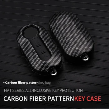 ABS + TPU, Карбоновое волокно, чехол для дистанционного ключа автомобиля, сумка для Fiat 500 Bravo 2011 2012 2013, модные аксессуары для корпуса ключей