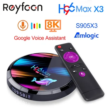 Android 9,0 TV Box H96 MAX X3 4 ГБ 128 ГБ 64 ГБ 32 ГБ Amlogic S905X3 Поддержка 5G Wifi 1080p 4K 60fps Google Player Youtube 8K H96MAX