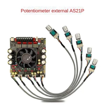 AS21P Bluetooth 5.1 Плата цифрового усилителя мощности 2.1 канала TPA3255 DC 18-50 В для сабвуферного динамика, Многоразовый внешний