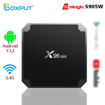 BOXPUT X96 mini Smart TV BOX Android 7,1x96 2 ГБ/16 ГБ Amlogic S905W Четырехъядерный поддержка 4K 30tps 2.4 ГГц WiFi x96mini телеприставка