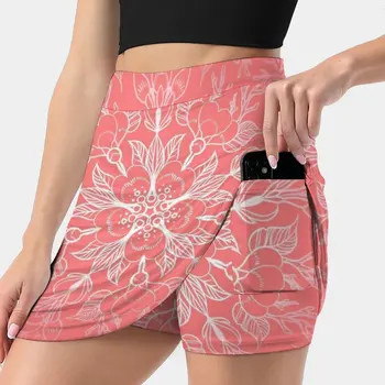 Cherry Blossom Mandala-Женская юбка Coral Sakura, эстетичные юбки, Новые модные короткие юбки Sakura, Sakura Mandala, Sakura Sakura