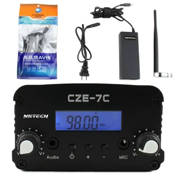 CZE-7C 1 Вт 7 Вт Стерео ЖК-трансляция радиостанции Домашняя беспроводная аудиосистема FM-передатчик