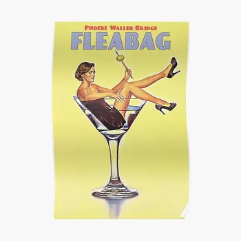 Fleabag Drink Glass Плакат Телешоу Винтажный Декор Живопись Настенное Украшение Стены Домашнего Искусства Забавная Картинка С Принтом Современная Без Рамки