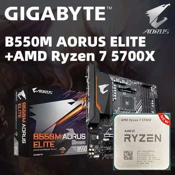 GIGABYTE B550M AORUS ELITE Motherboard With AMD Ryzen 7 5700X Combo b550 материнская плата Gaming placa mae AM4 DDR4 128GB
