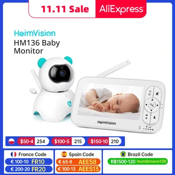 HeimVision HM136 Детский Монитор Сна с Камерой 720P Видео 5-Дюймовый ЖК-Экран Няня Безопасности Ночного Видения Температурная Камера