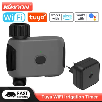 KKMOON Tuya WiFi Таймер орошения, Автоматическое устройство для полива сада, Домашний Балкон, датчик дождя, управление задержкой, контроллер орошения