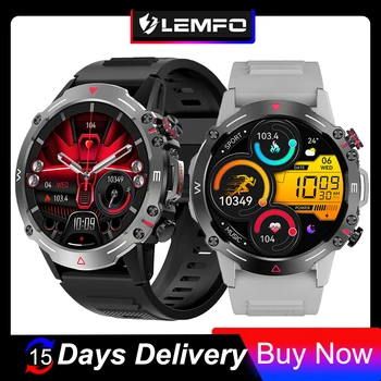 LEMFO HK87 AMOLED Смарт-часы Мужские Bluetooth Call 1,43 дюймов Полный Сенсорный Экран NFC Частота сердечных сокращений IP68 Smartwatch Мужские Водонепроницаемые 410 мАч