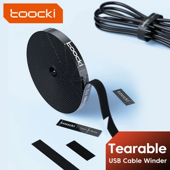 Tooki, съемный USB-кабель для намотки, Кабельный органайзер, стяжки, держатель для аксессуаров, Защитная лента для iPhone, управление кабелем 1/2/3 / 5М