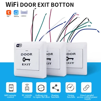 Tuya Wifi Беспроводной дверной выключатель Smart Life Системный выключатель Rf433 Smart Switch с дистанционным управлением