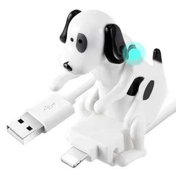 USB-кабель, забавное зарядное устройство для горбатых собак для iPhone 13/12/11 и многое другое, USB-кабель для быстрого зарядного устройства Moving Spotty Dog