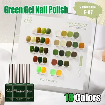 Vendeeni 18 Цвет Летний Зеленый Гель-лак для ногтей Полупостоянный УФ-светодиодный Гель-лак для маникюра, гель-лак для дизайна ногтей, 15 мл