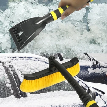 Автомобильная щетка для снега и скребок для льда 2 в 1 для удаления снега Съемная лопата для уборки снега Инструменты для чистки лобового стекла автомобиля