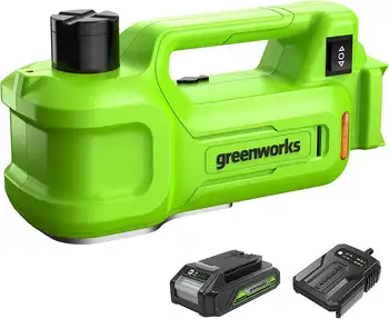 Автомобильный Разъем Greenworks 24V 2.0Ah с аккумулятором 2A и зарядным устройством