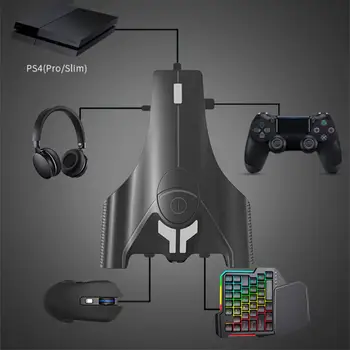 Адаптер для клавиатуры и мыши Без шума и задержек Конвертер для клавиатуры и мыши, совместимый с игровой консолью PS4 PS5 Switch PS4 Pro Xbox One