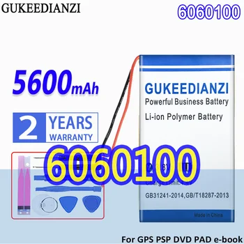 Аккумулятор GUKEEDIANZI Высокой Емкости 6060100 5600mAh Для GPS PSP DVD PAD e-book tablet PC Bateria