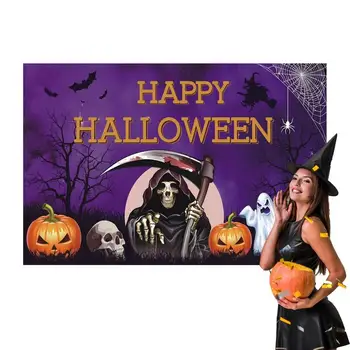 Баннеры на Хэллоуин для стены, Дом с Привидениями, баннер Happy Halloween, баннер 