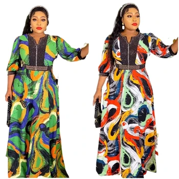 Большие размеры, африканские вечерние платья для женщин 2023, Новые вечерние платья с принтом Дашики, Анкара, Турция, наряды, халат, Африканская одежда