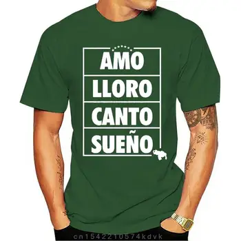 Венесуэла, модный тренд футболки Amo Lloro Canto Sueno, футболка Vzla, мода 2021, мужская футболка.