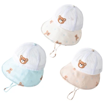 Детская сетчатая кепка, летняя пляжная шляпа, солнцезащитная кепка для рыбалки, удобная для кожи, кепка для малышей, кепка для кемпинга на открытом воздухе