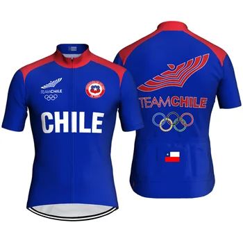 Джерси с коротким рукавом для шоссейного велоспорта, Национальная одежда, Велосипедная рубашка, Свитер MTB, карман куртки для велосипедной одежды, одежда Чили