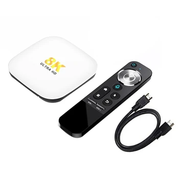 Для H96 Max M2 TV Box 2 ГБ + 16 ГБ Android 13 Smart TV Box WIFI6 BT5.0 8K AV1 Медиаплеер RK3528 ТВ-приставка Простая В использовании EU Plug