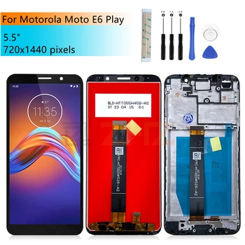 Для Motorola Moto E6 Play ЖК-дисплей с сенсорным экраном Дигитайзер в сборе для Moto E6 Play Замена дисплея Запчасти для ремонта 6,5 