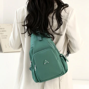 Женский рюкзак через плечо, модный многофункциональный рюкзак для путешествий, нейлоновый портативный простой рюкзак для девочек-подростков большой емкости