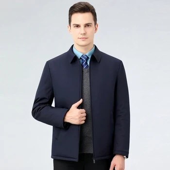 Зимняя толстая пуховая куртка для мужчин, теплое хлопковое пальто на утином пуху, модная мужская повседневная парка с воротником, ветрозащитная мужская верхняя одежда 7XL