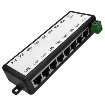 Инжектор ABGZ-POE, 8 портов, Адаптер питания Poe, Источник питания Ethernet для сети видеонаблюдения, Питание камеры POE по Ethernet