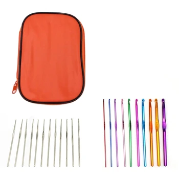 Инструменты для ткачества Швейные инструменты Крючки для вязания крючком Игла с мешком из искусственной кожи разных размеров