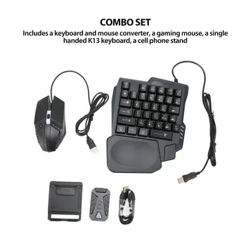 Комбинированный набор для мобильных игр 4 в 1, мобильный геймпад, контроллер, игровая клавиатура, мышь, конвертер для Android для IOS, горячая продажа