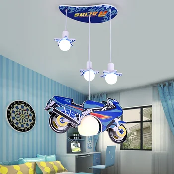 Люстры 2023 Мотоцикл декор детской спальни светодиоды для внутреннего освещения Потолочные светильники для украшения гостиной Подвесные светильники