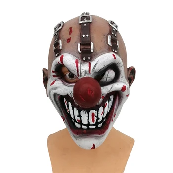 Маска злого клоуна на Хэллоуин, маска клоуна на Хэллоуин для костюма клоуна, косплей, жуткая маска на Хэллоуин, маски для вечеринки на Хэллоуин
