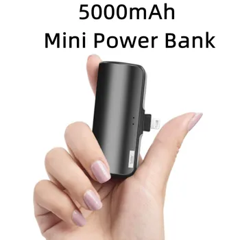 Мини-банк питания 5000 мАч, портативная зарядка Powerbank для мобильного телефона, запасной внешний аккумулятор PoverBank для iPhone Samsung Xiaomi