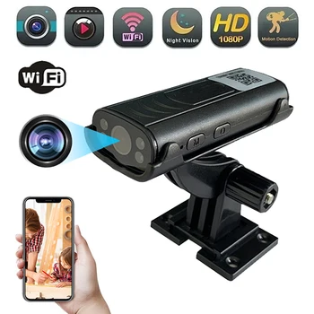 Мини-камера 1080P; беспроводная WiFi-камера наблюдения; Видеомагнитофон ночного видения; Обнаружение движения; Удаленный монитор; камера безопасности.