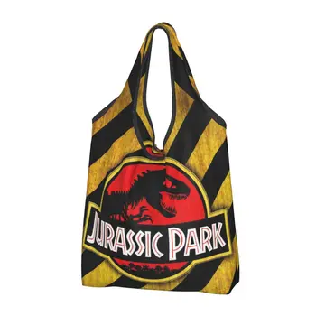 Многоразовая Хозяйственная Сумка Jurassic Parks Женская Сумка-Тоут Портативный Мир Динозавров Продуктовые Сумки Для Покупок
